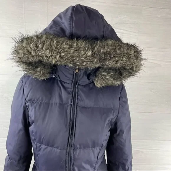 Anne Klein Down Faux Fur Hooded Puffer Coat - Picture 2 of 12